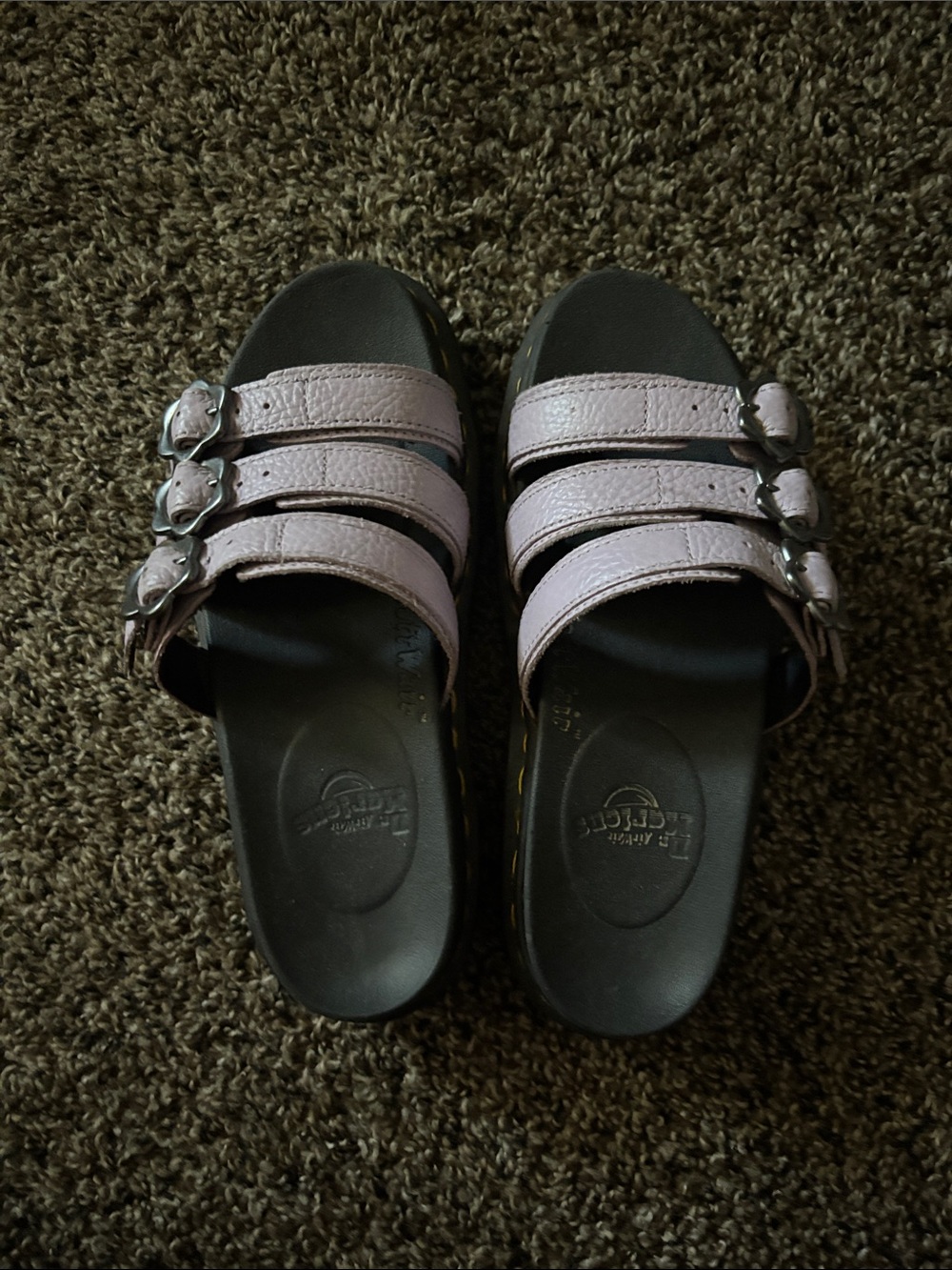 Dr. Martens Women's Lilac Triple-Buckle Slide Sandals - Picture 1 of 1